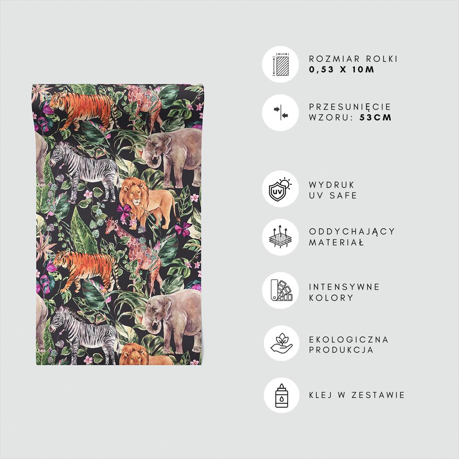 Tapeta - zwierzęta, liście, dżungla