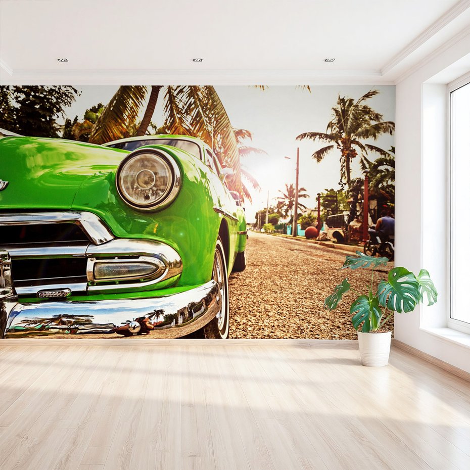 Fototapeta - samochód, ulica, kubańska