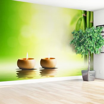 Fototapeta - bambus, świece, relaks