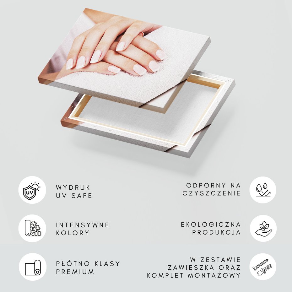 Obraz na płótnie - manicure, dłonie, paznokcie