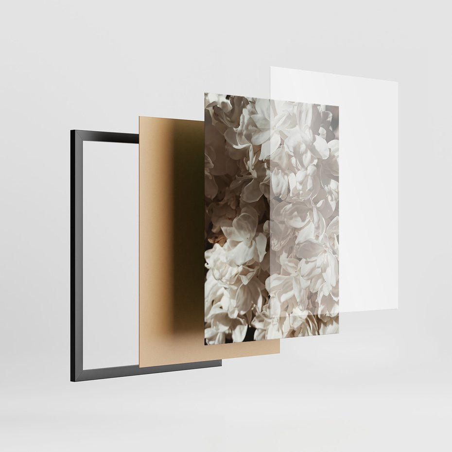 Zestaw obrazy w ramie, plakaty - kwiaty, róże, bukiet - rama czarna