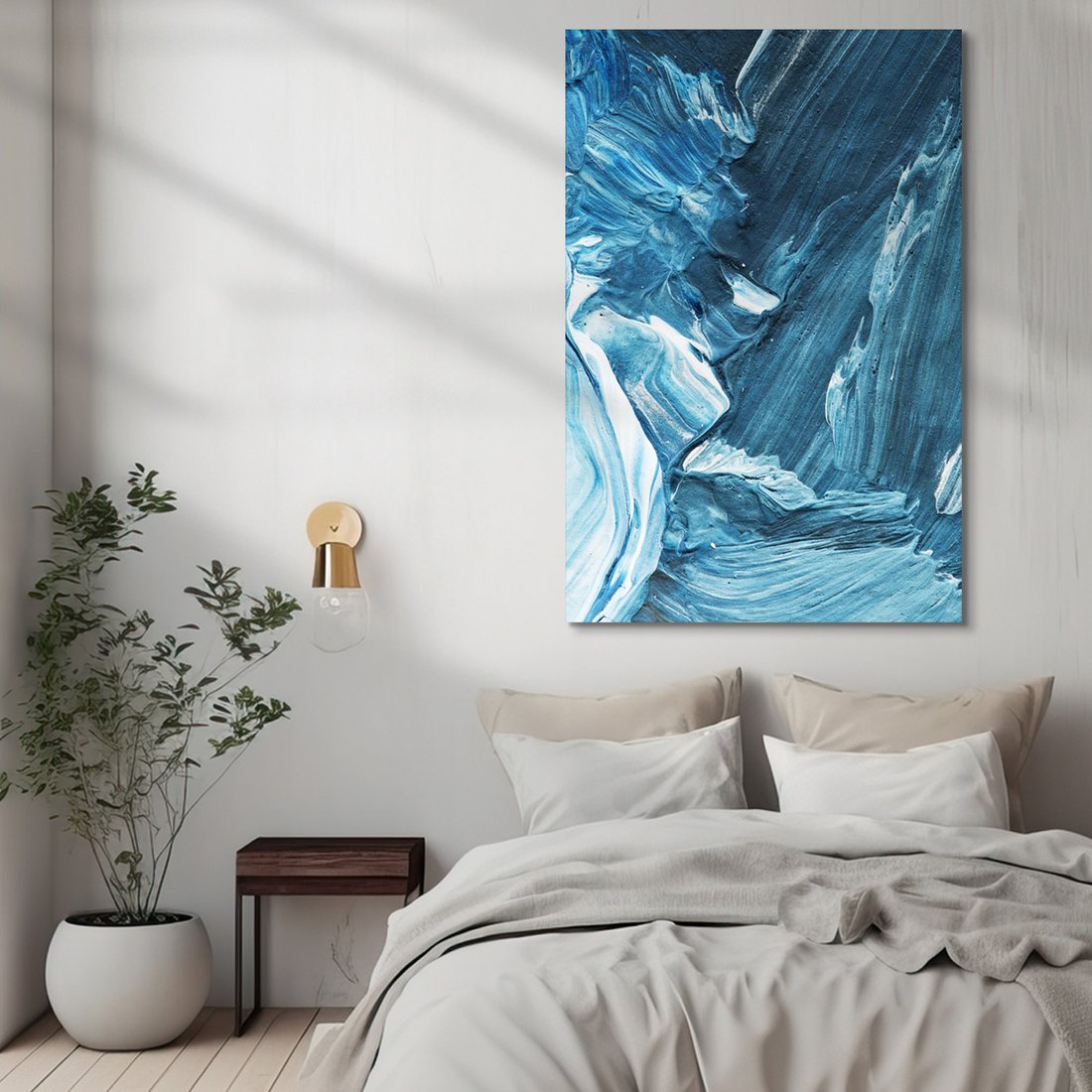 Obraz na płótnie - abstrakcja, farba, niebieski