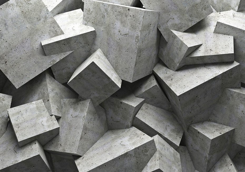 Fototapeta - beton, sześciany, abstrakcja
