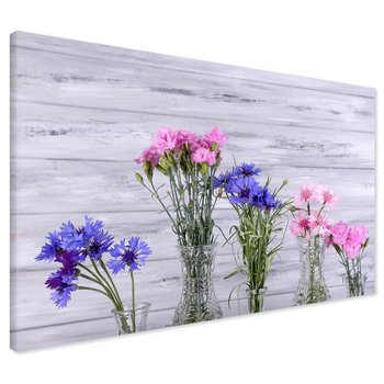 Obraz na płótnie - kwiaty, wazon, kompozycja