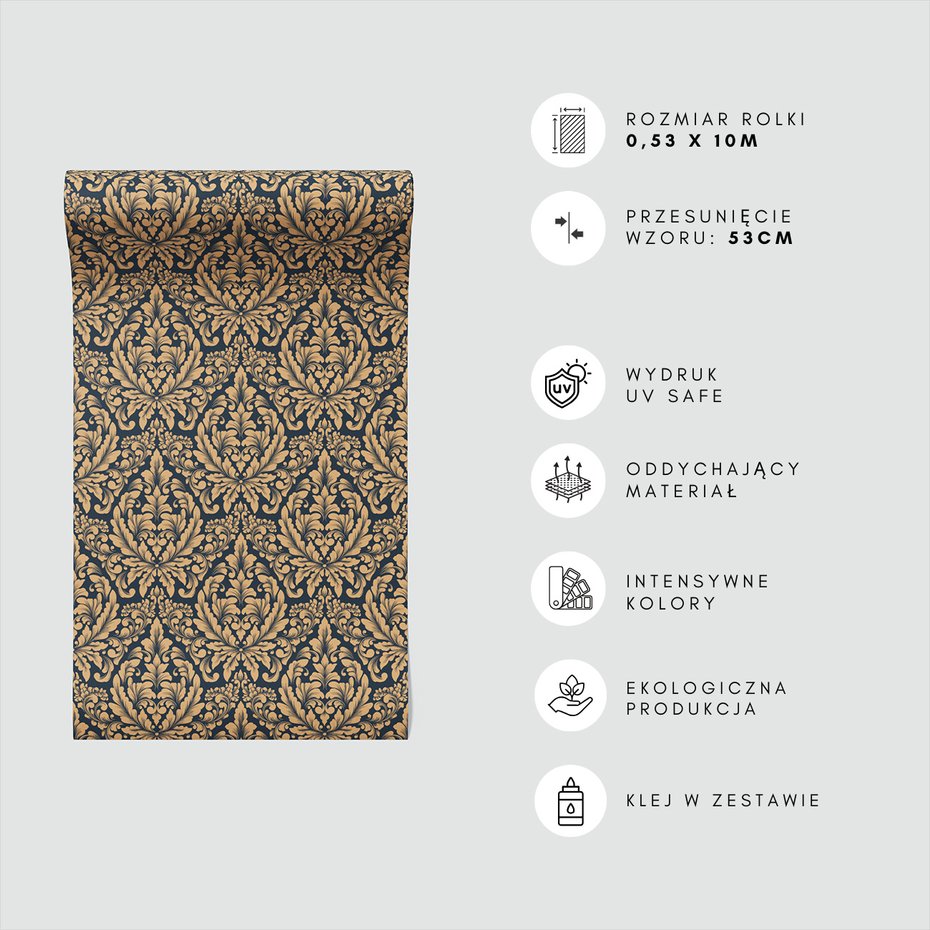 Tapeta - ornament, liście, dekoracja