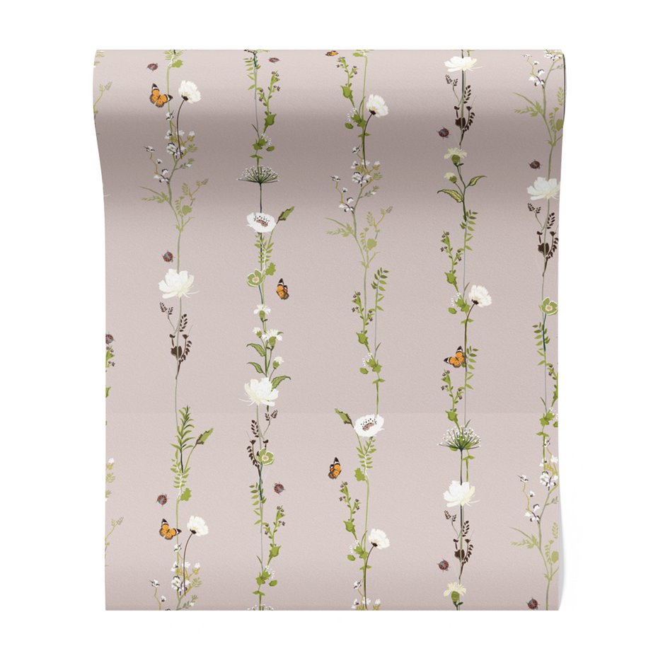 Tapeta - kwiaty, motyle, rośliny