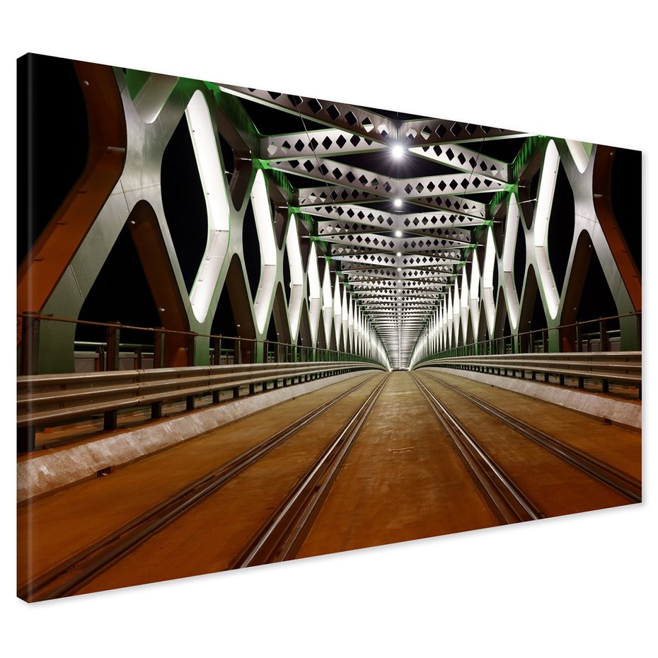 Obraz na płótnie - most, architektura, noc