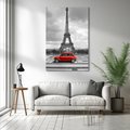 Obraz na płótnie - Paryż, wieża Eiffla, samochód