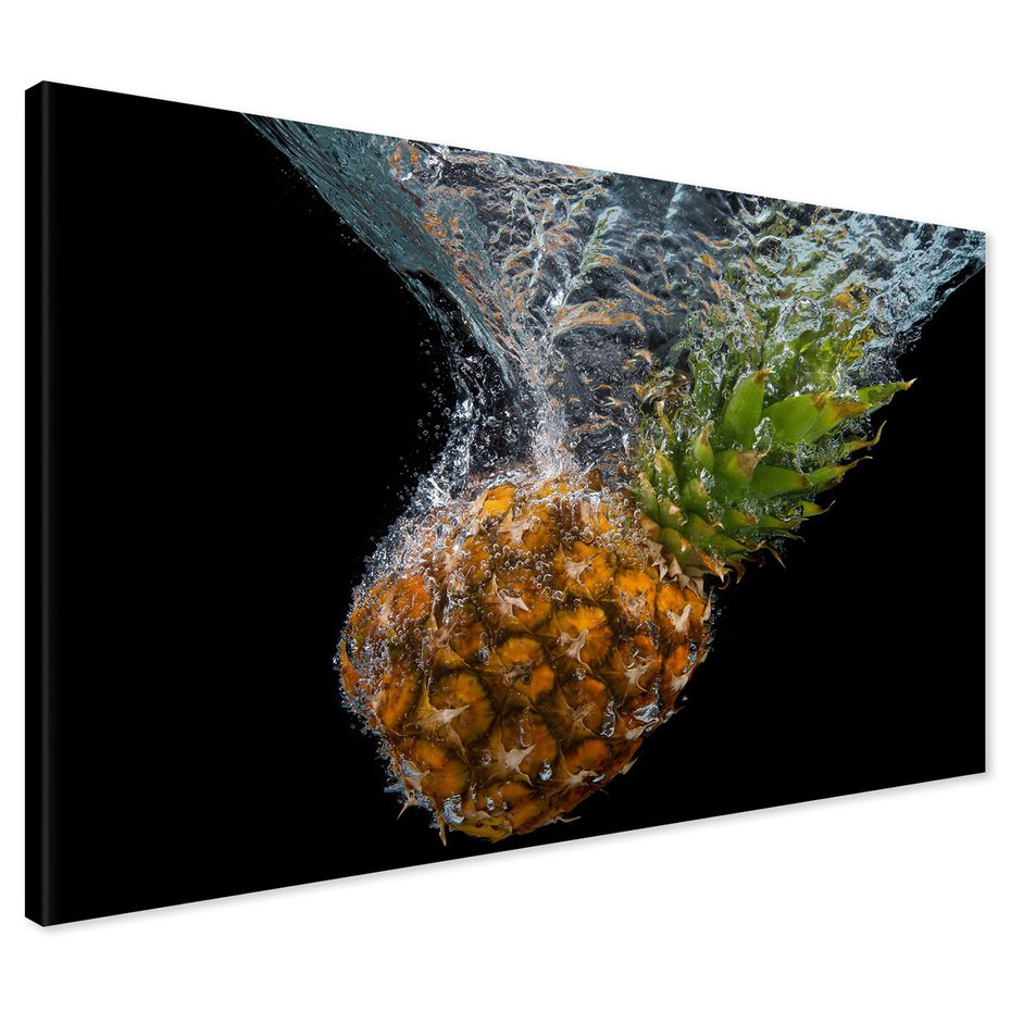 Obraz na płótnie - ananas, woda, owoce