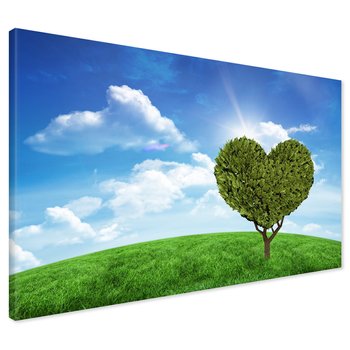 Obraz na płótnie - krajobraz, drzewo, serce
