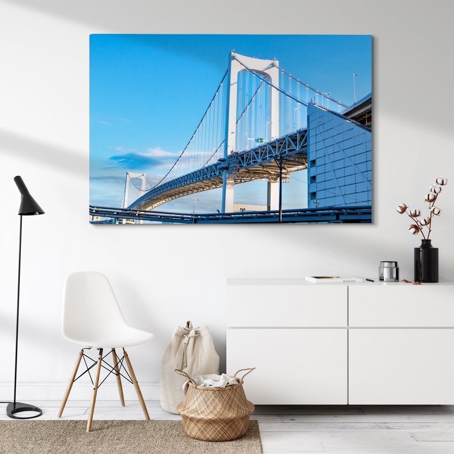 Obraz na płótnie - most, niebo, miasto