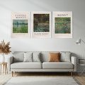 Zestaw obrazy w ramie, plakaty - Monet, Impresjonizm, Natura - rama biała