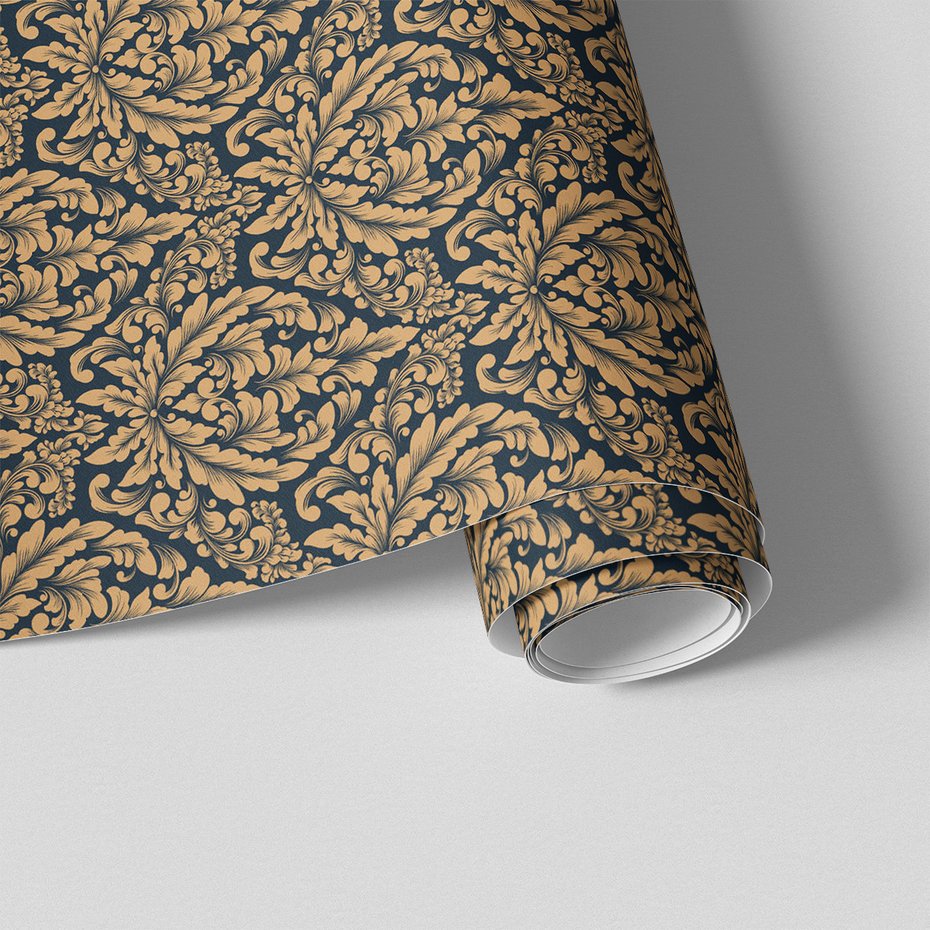 Tapeta - ornament, liście, dekoracja