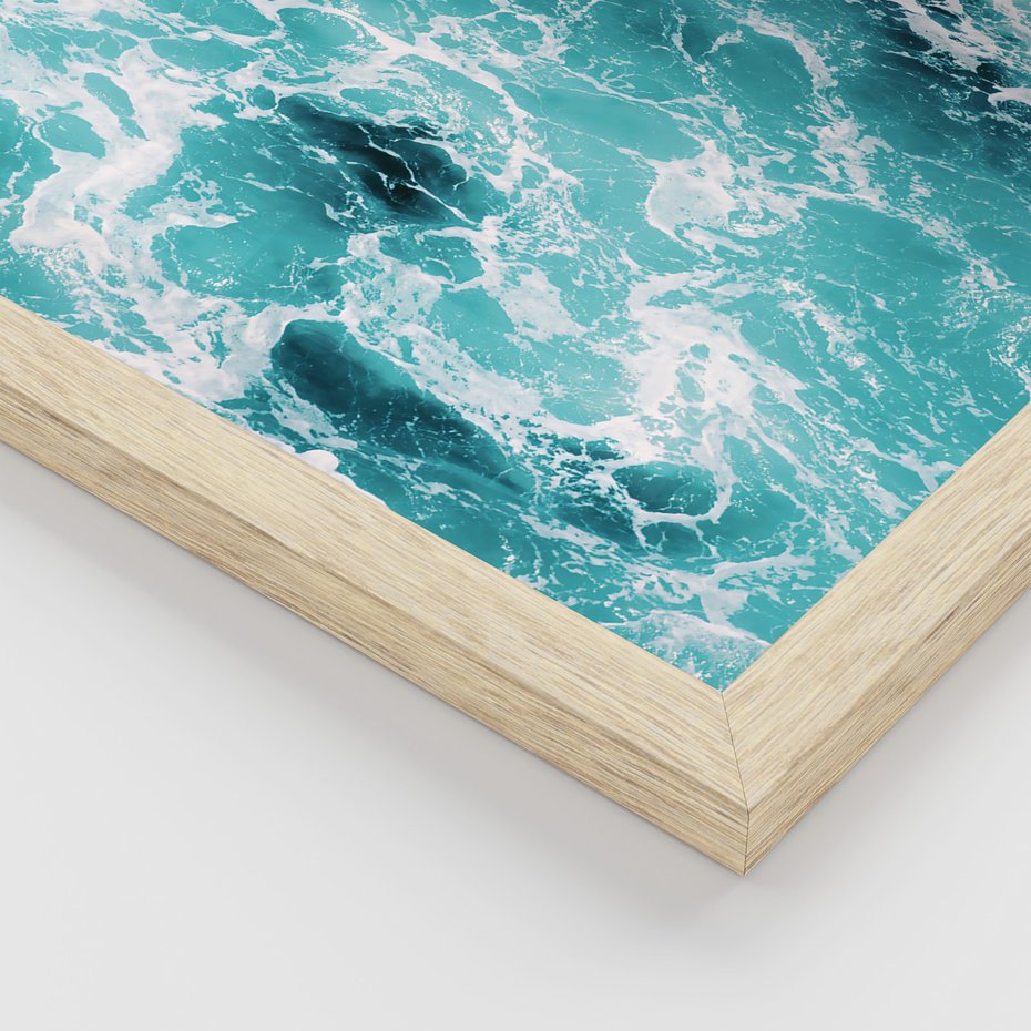 Zestaw obrazy w ramie, plakaty - woda, morze, ocean - rama drewno