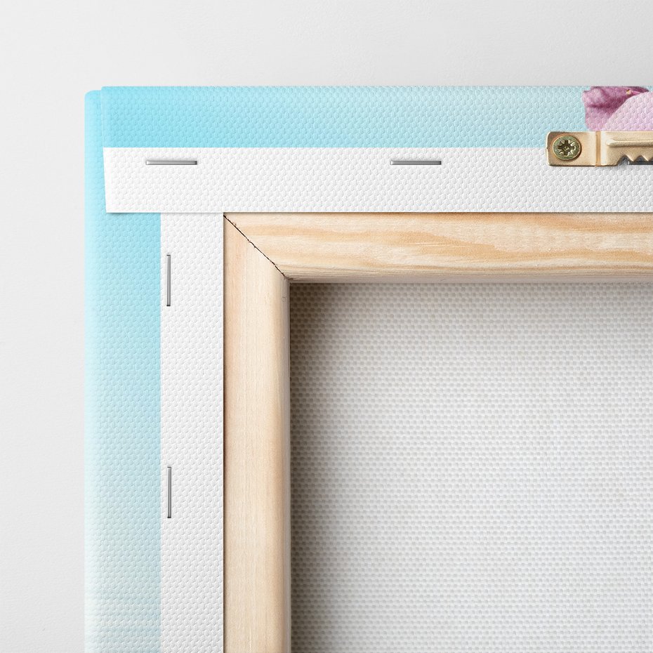 Obraz na płótnie - kwiaty, różowy, woda