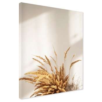 Obraz na płótnie - trawa, suche, beżowe