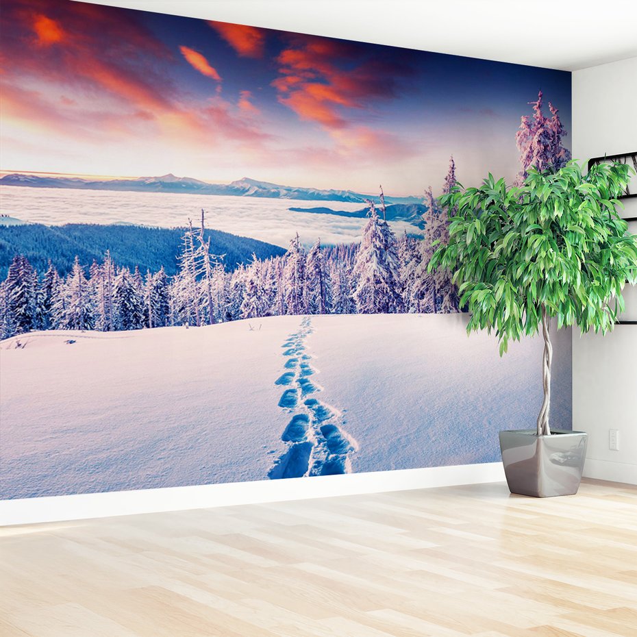 Fototapeta - zima, śnieg, las