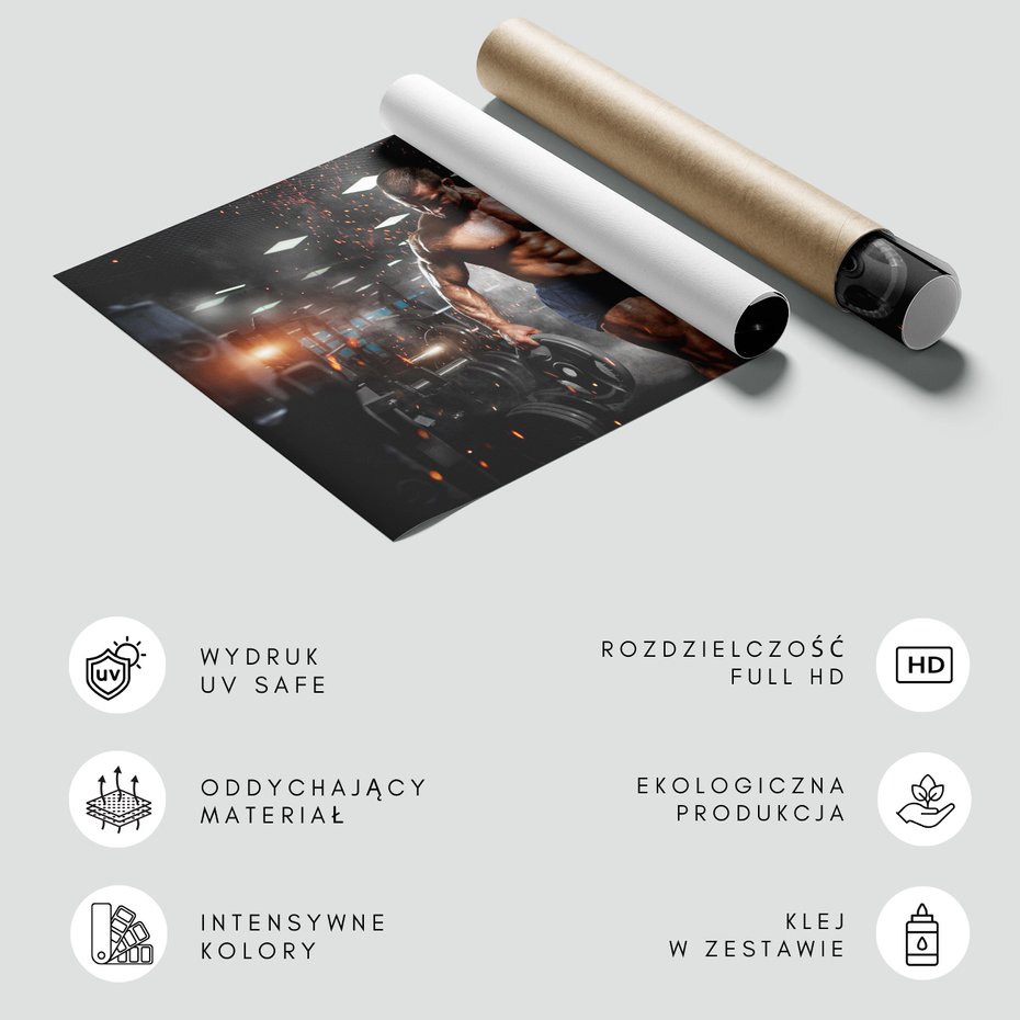 Fototapeta - kulturysta, siłownia, trening