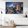 Obraz na płótnie - miasto, noc, budynki