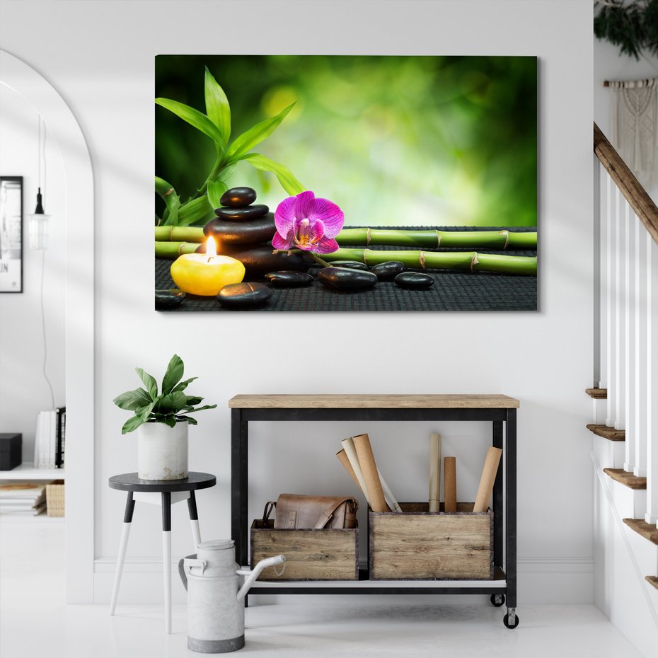 Obraz na płótnie - spa, relaks, orchidea