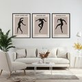 Zestaw obrazy w ramie, plakaty - sztuka, postać, taniec - rama czarna