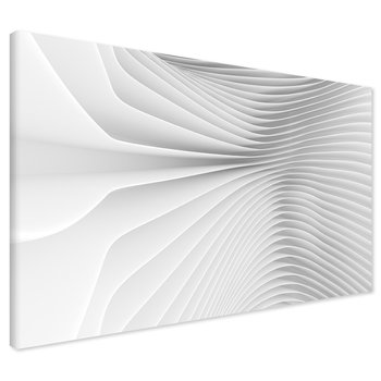 Obraz na płótnie - abstrakcja, fale, biały