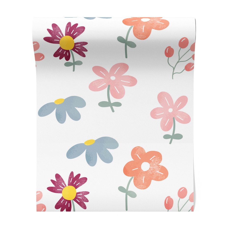 Tapeta - kwiaty, płatki, łodygi