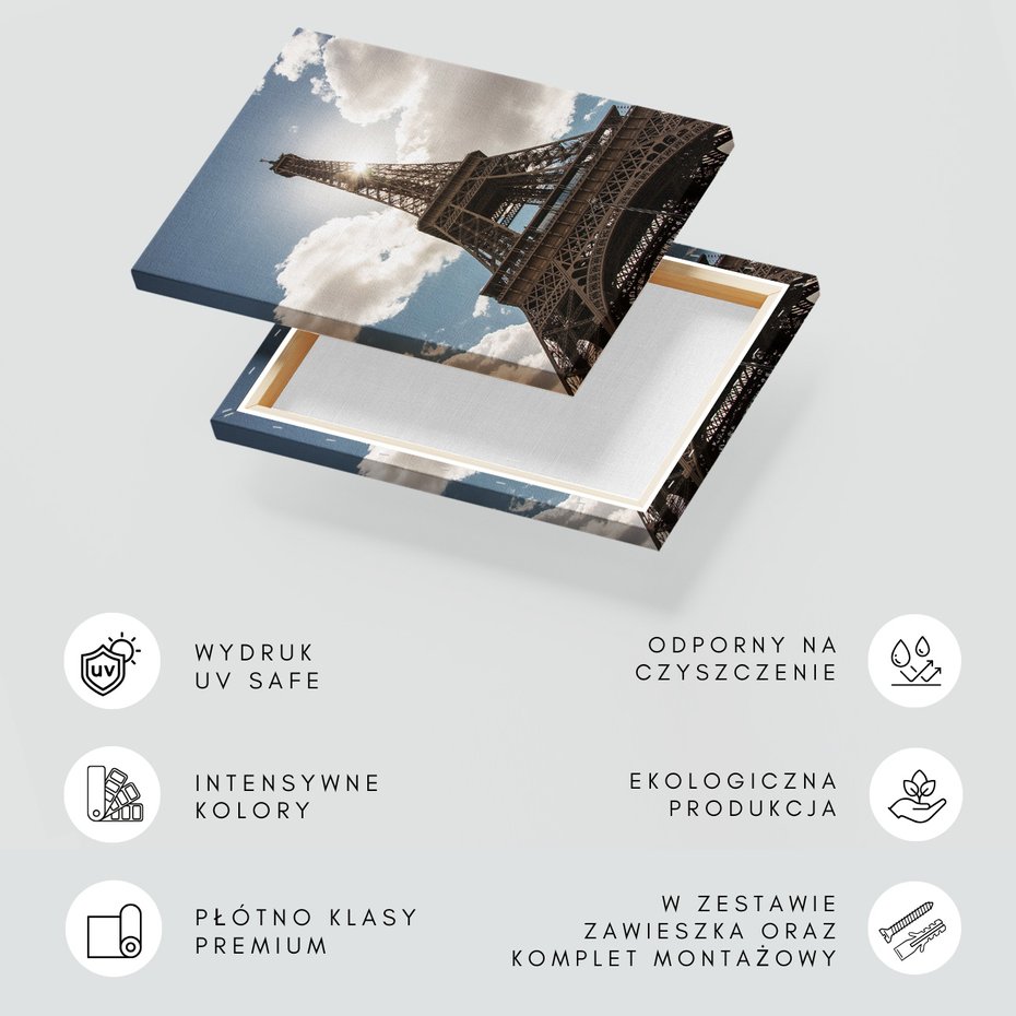 Obraz na płótnie - Eiffel, wieża, Paryż