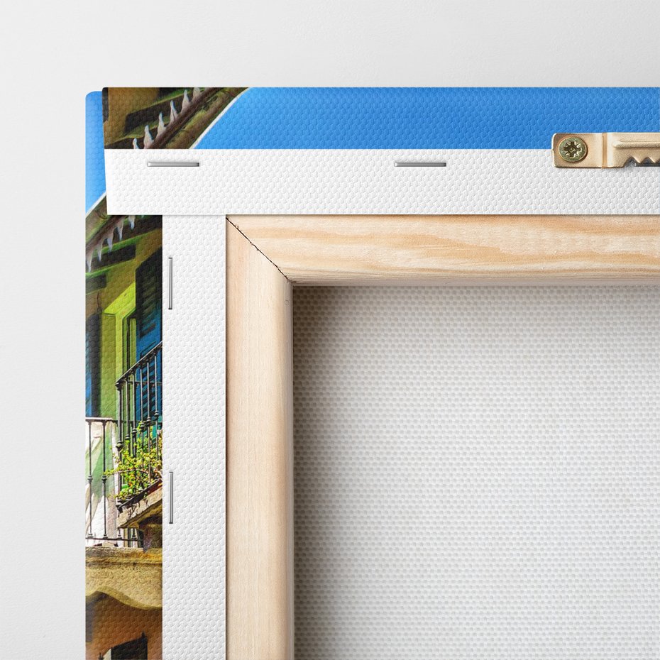 Obraz na płótnie - miasto, uliczka, budynki