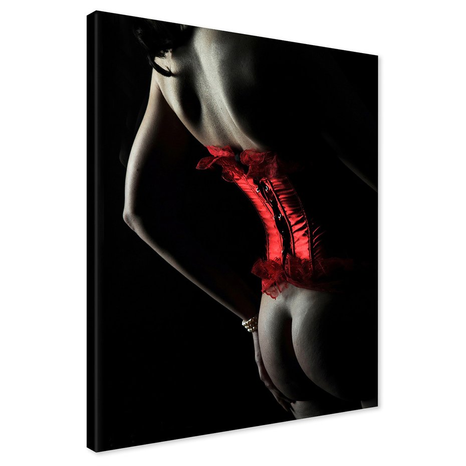 Obraz na płótnie - kobieta, ciało, bielizna