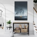 Obraz na płótnie - góra, morze, statek