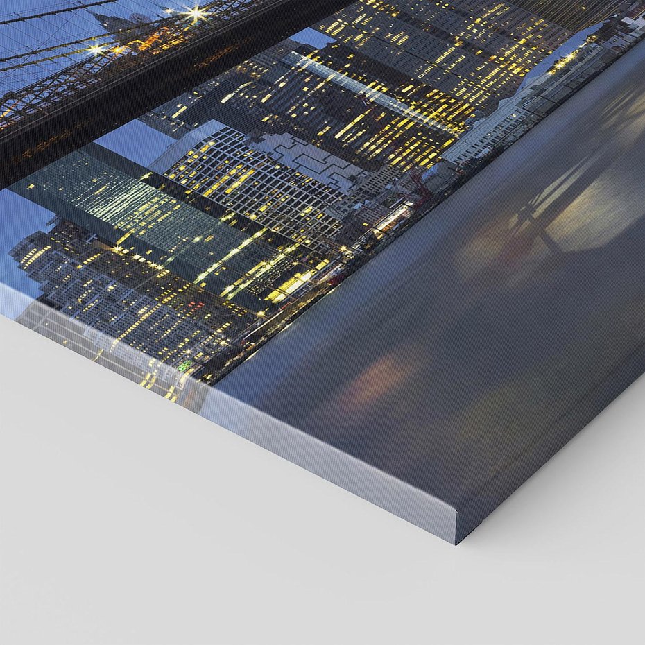 Obraz na płótnie - most, miasto, noc