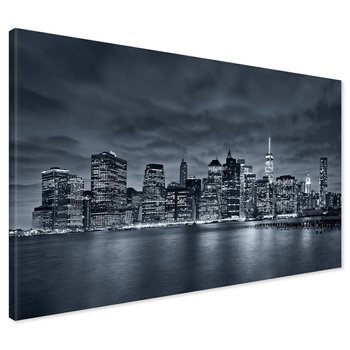 Obraz na płótnie - miasto, noc, woda