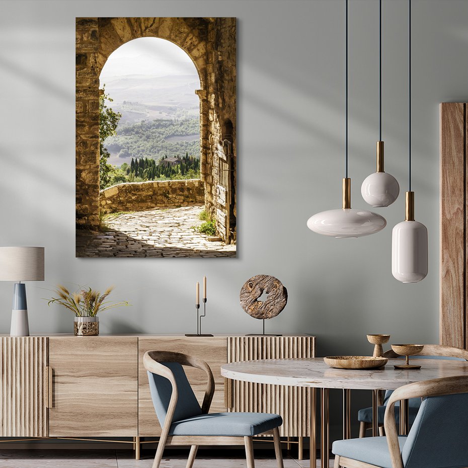 Obraz na płótnie - Toskania, krajobraz, kamień
