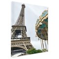 Obraz na płótnie - Paryż, Wieża Eiffla, karuzela