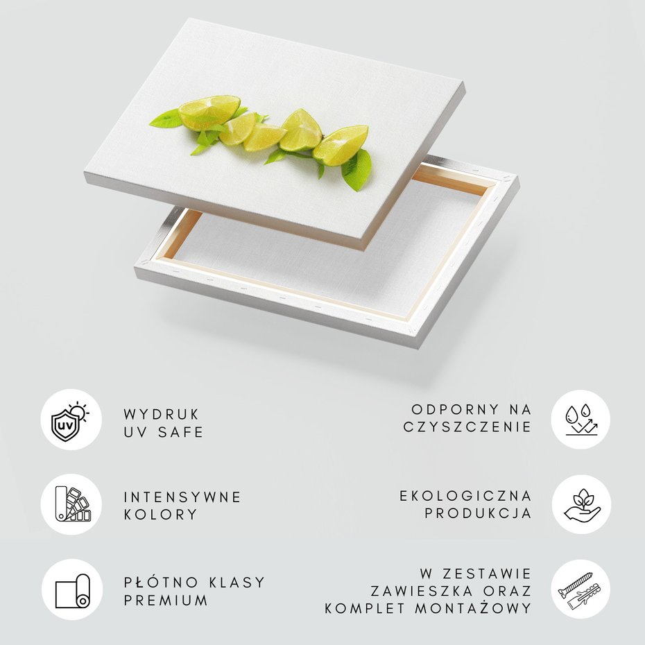 Obraz na płótnie - limonka, owoce, cytrusy