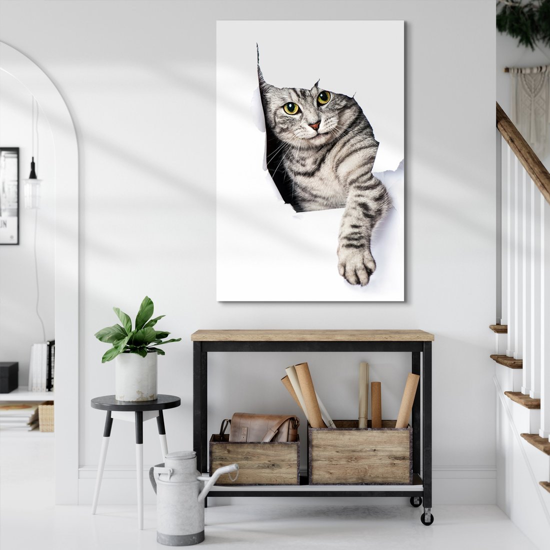 Obraz na płótnie - kot, zwierzę, portret