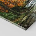 Obraz na płótnie - jesień, wodospad, las