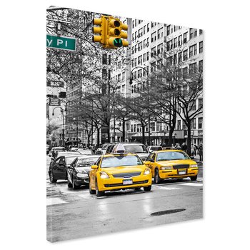 Obraz na płótnie - miasto, taksówki, ulica