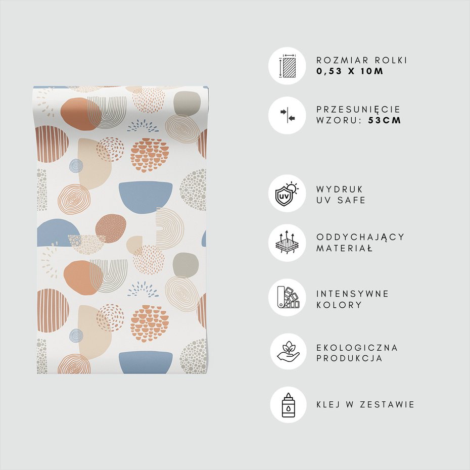 Tapeta - kształty, kropki, linie