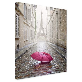 Obraz na płótnie - Paryż, deszcz, ulica