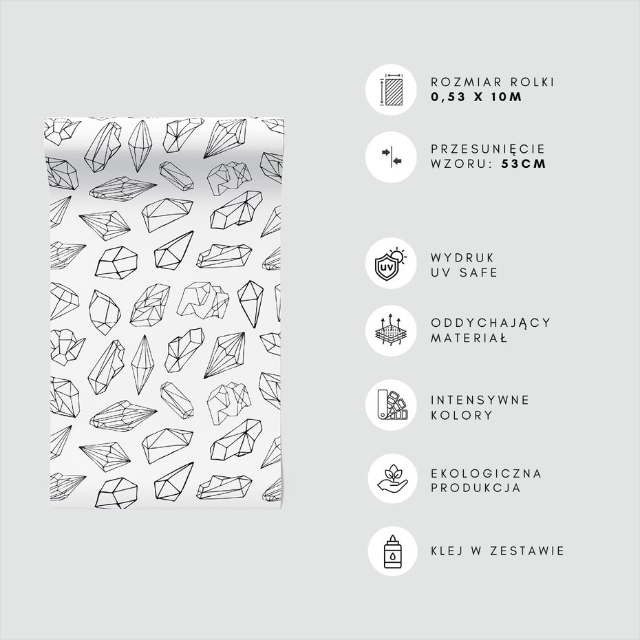Tapeta - kryształy, geometria, linie
