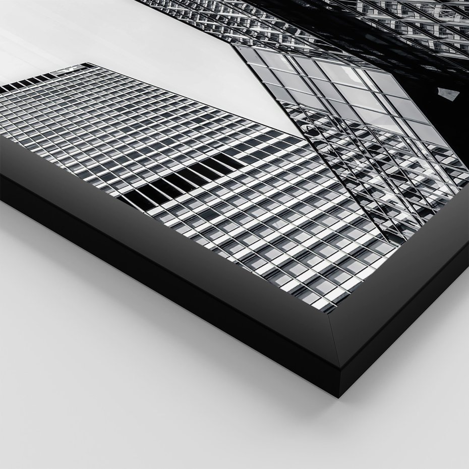 Zestaw obrazy w ramie, plakaty - architektura, budynki, miejski - rama czarna