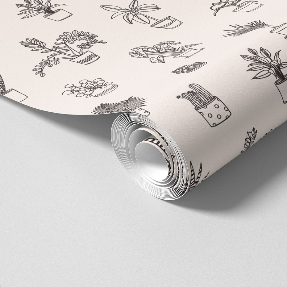 Tapeta - rośliny, doniczki, liście