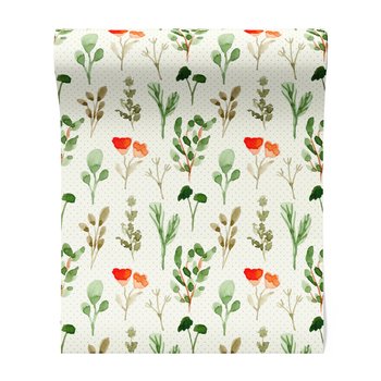 Tapeta - kwiaty, liście, gałązki