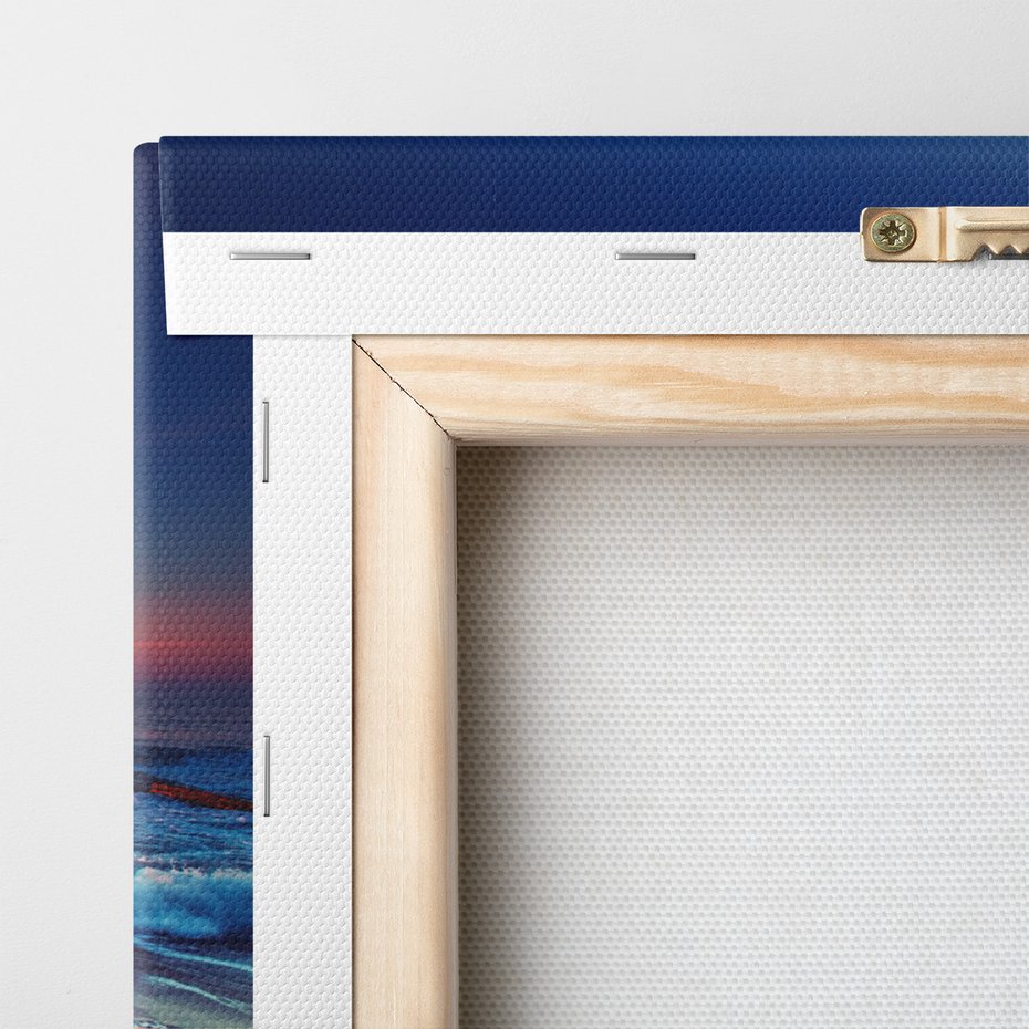 Obraz na płótnie - plaża, morze, zachód słońca