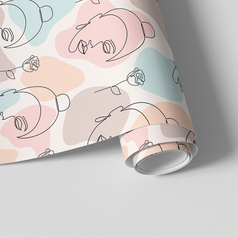 Tapeta - kobieta, twarz, róża