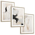 Zestaw obrazy w ramie, plakaty - abstrakcja, portret, minimalizm - rama drewno