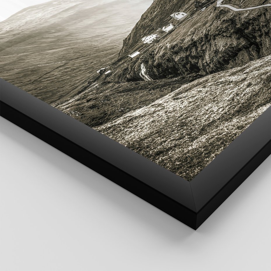 Zestaw obrazy w ramie, plakaty - krajobraz, zwierzę, góry - rama czarna