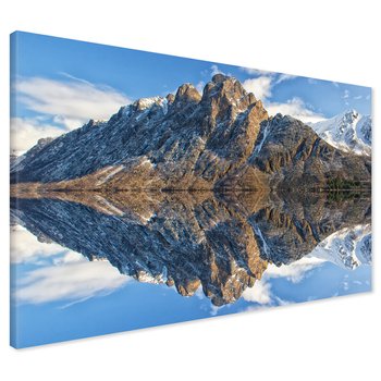 Obraz na płótnie - góry, odbicie, woda